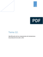 Tema 12. Identificación de Componentes de Instalaciones Calor y ACS