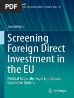 Screening Foreign Direct Investment in The EU: Jens Velten