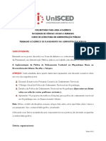 Trabalho Académico de Planeamento Na Administração Pública