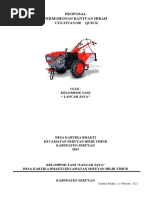 Proposal Cultivator Maju Jaya