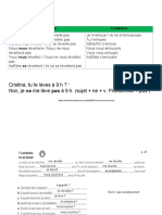 Cristina, Tu Te Lèves À 9 H ? Non, Je Ne Me Lève Pas À 9 H. (Sujet + Ne + v. Pronominal + Pas)