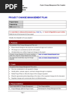 Change Management Plan Template