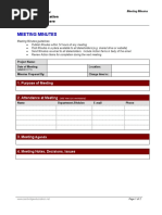 Meeting Minutes Template