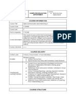 Course Outline (Data Communication and Networking 4)