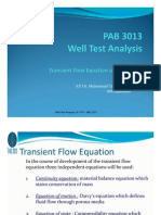 Transient Flow Equation and Solutios