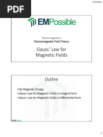 Lecture Gauss Law For Magnetic Fields