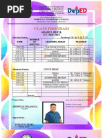 Class Program 2022-2023