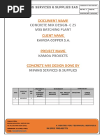 Concrete Mix Design C 25 For Kamoa