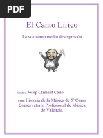 El Arte Del Canto