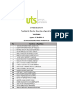 Facultad de Ciencias Naturales e Ingenierías Tecnólogos Agosto 27 de 2021-1 No Nombres y Apellidos