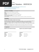 Services Variation Template Contract Government Model