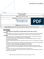 22 23 Algebra 1 Syllabus