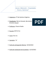 Informe de TP de Química Orgánica