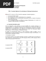 TP Damplificateur A Transistor Bipolaire