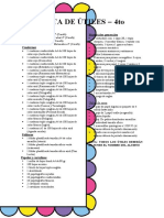 LISTA DE UTILES 4to Grado - 2023