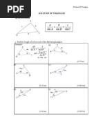 Solution of Triangles