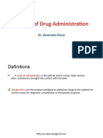 Routes of Drug Administration and Dosage Forms