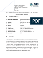 Plan Especifico Etapa Diagnostico Institicional