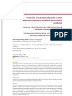 Honduras - Precariedad Laboral en La Clase Asalariada Durante El Modelo de Acumulación Neoliberal