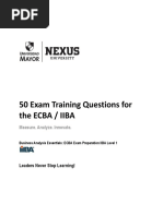 50 Exam Training Q&A For The ECBA IIBA