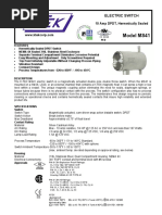 Model MS41: 10 Amp DPDT, Hermetically Sealed