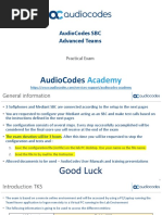 SBC Advanced Teams Practical Exam Dec 2022