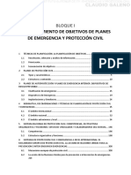 Bloque I Establecimiento de Objetivos de Planes de Emergencia y Protección Civil