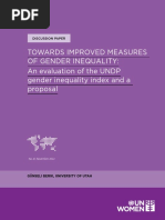 Discussion Paper Towards Improved Measures of Gender Inequality en