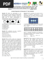 Avaliação Diagnóstico de Matemática II - 2023