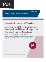 Russia S Invasion of Ukraine Assessment of The Humanitarian Economic and Financial Impact in The Short and Medium Term DLP 6132