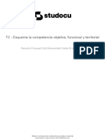 t2 Esquema La Competencia Objetiva Funcional y Territorial