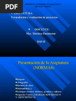 Formulacion y Evaluacion Proy Semana 1 A 5