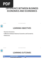 Difference Between Business Economics and Economics