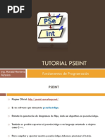 TUTORIAL PSEINT Fundamentos de Programac