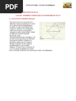 TC Maths Lecon 13 Nombres Complexes Et Géometrie Du Plan