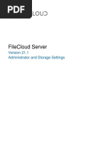 FileCloud 21.1 Administrator and Storage Settings