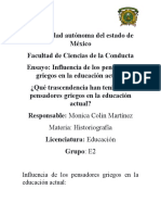 Influencia de Los Pensadores Griegos en La Educación Actual Mon