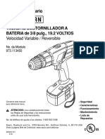 Manual Del Usuario Taladrodestornillador A 2 Tabla de Materias Garantia Completa