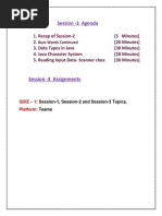 Session-3 - Data Types-Control Statements - Reading Data