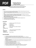 Pradeep Sharma Dev Resume