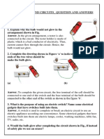 Electricity and Circuits - Question and Answers: Answer The Following