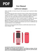 Usermanual Lava A1 Colours