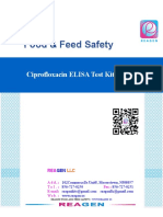 REAGEN Ciprofloxacin ELISA Test Kit Manual