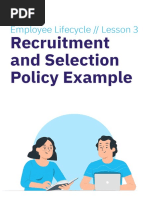 Recruitment and Selection Policy Example