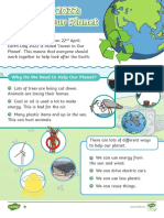 Earth Day 2022 Invest in Our Planet KS1 Differentiated Reading Comprehension