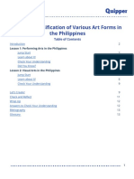 Unit 2 Classification of Various Art Forms in The Philippines