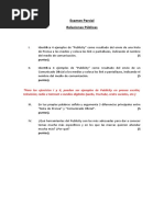 1350 - Examen Parcial Relaciones Públicas