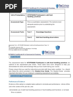 SITXFSA002 - V1.0 - Assessment Tool.v1.0