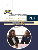 Revised CHRP Curriculum Level 7 1