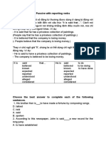 Passive Voice With Reporting Verbs